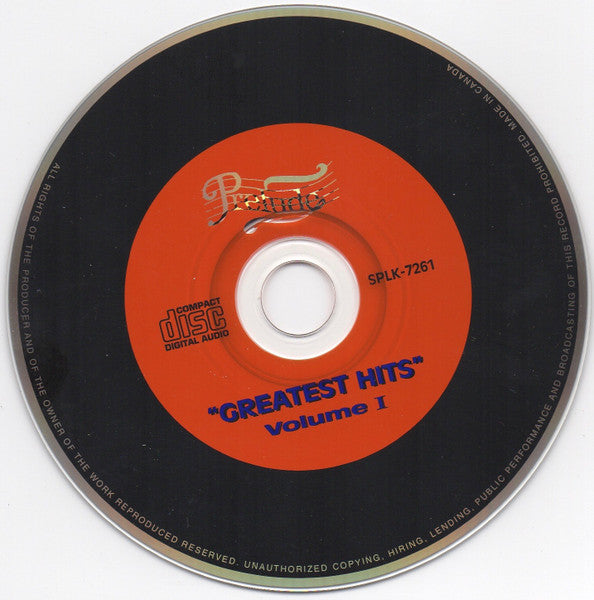 Image of Label Cover of CD - EX/EX - VARIOUS, Prelude's Greatest Hits - Volume I (Unidisc; SPLK-7261, Canada 1995), Opened Instore, - 1456333S