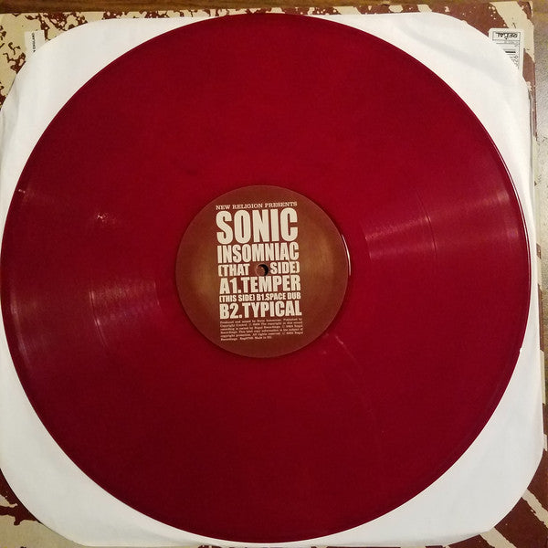 Image of Label Cover of 12" - VG/VG - SONIC INSOMNIAC, Temper (New Religion; Reg079, UK 2003, Picture Sleeve), , - 1426257E