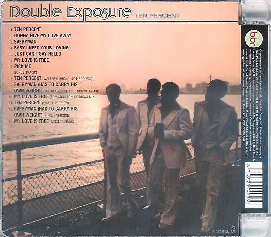 Image of Back Cover of CD - VG+/VG+ - DOUBLE EXPOSURE, Ten Percent (Big Break Records; CDBBR 0109, UK 2012 Reissue, Jewel Case), Opened Instore, Crack on Case (front), - 1456531S
