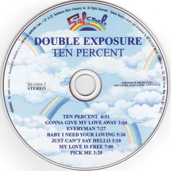 Image of Label Cover of CD - VG+/VG+ - DOUBLE EXPOSURE, Ten Percent (Salsoul Records; 20-1004-2, US 2005 Reissue), , - 1456547S