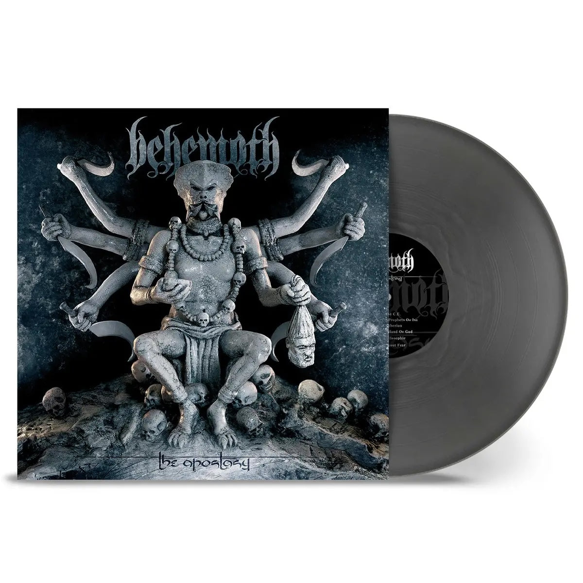 Image of Back Cover of LP - NEW/NEW - BEHEMOTH, The Apostasy (Nuclear Blast; 0727361595579, Europe 2026 Reissue, Standard Sleeve, 8 Page Booklet, Solid Silver Colour Vinyl), , Nuclear Blast Records proudly present a much-anticipated LP of The Apostasy , the 2007 album by Polish black/death legend BEHEMOTH. Blending vicious aggression, devastating technicality and a truly diabolic atmosphere, stand-out tracks like At The Left Hand Ov God , Slaying The Prophets Of Isa or Inner Sanctum (feat. the late gr