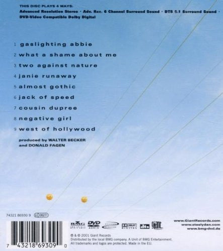 Image of Back Cover of DVD - EX/EX - STEELY DAN, Two Against Nature (Giant Records ; 74321 869309 0, Europe 2001), Opened Instore, - 1556045S