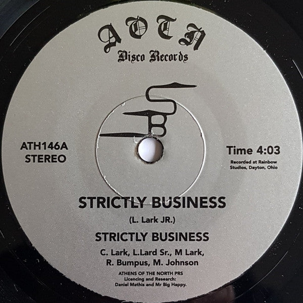 Image of Label Cover of 7" - EX/EX - STRICTLY BUSINESS, Strictly Business / Still In Love (Athens Of The North; ATH146, UK 2025 Reissue, Card pic sleeve), , - 1526075E