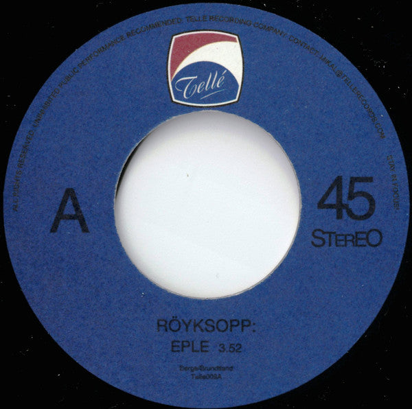 Image of Label Cover of 7" - VG+/VG - R YKSOPP, Eple / Flax (Tell ; Tell 009, Norway 2001, Picture sleeve), Marks on disc - DNAP. Light wear to edge of sleeve, - 1526079E