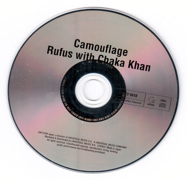 Image of Label Cover of CD - VG/EX - RUFUS WITH CHAKA KHAN, Camouflage (Geffen Records; UICY-9410, Japan 2004 Reissue, Papersleeve, Inner & Insert), Opened Instore, Foxing on Inside of Sleeve, - 1556079S