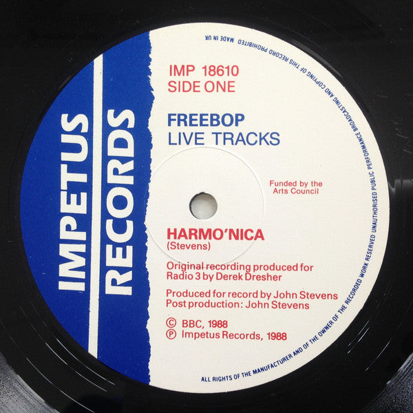 Image of Label Cover of LP - VG+/VG+ - FREEBOP, Live Tracks (Impetus Records; IMP 18610, UK 1988), , - 1526114E