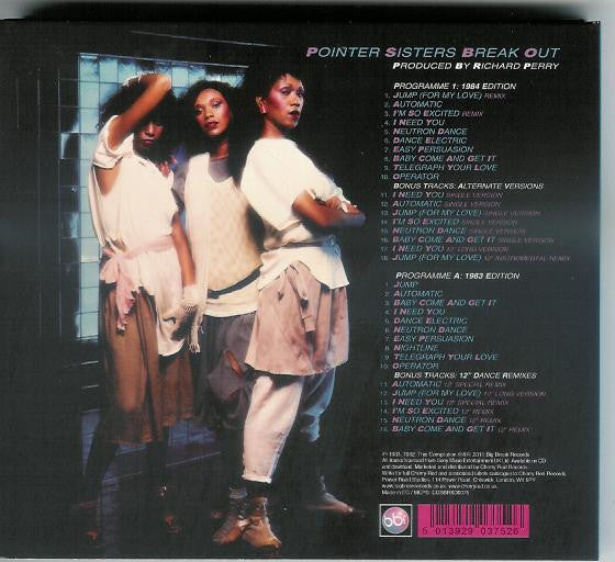 Image of Back Cover of 2xCD - VG+/EX - POINTER SISTERS, Break Out (Big Break Records; CDBBRXD0075, UK 2011 Reissue, Gatefold Digipak), , - 1556109S
