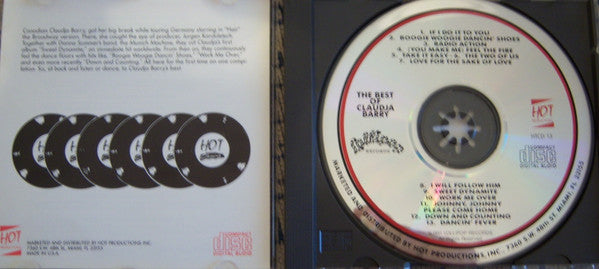 Image of Label Cover of CD - VG+/VG - CLAUDJA BARRY, The Best Of Claudja Barry (Lollipop Records; HTCD 13, Canada 1991), A Few Light Marks on CD, Don't Affect Playing, - 1556056S