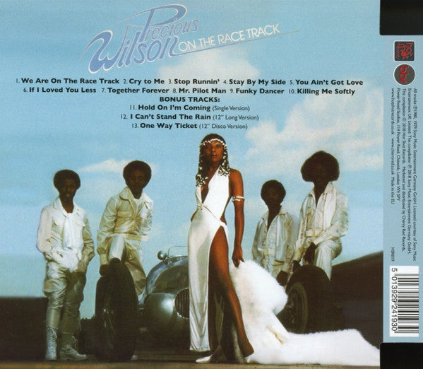 Image of Back Cover of CD - EX/EX - PRECIOUS WILSON, On The Race Track (Hot Shot Records; HSR019, Europe 2018 Reissue, Super Jewel case), Opened Instore, - 1556227S