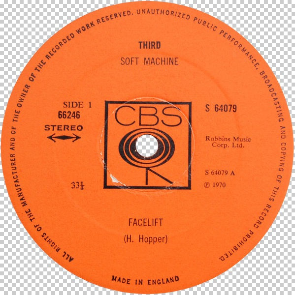 Image of Label Cover of 2xLP - VG/VG - SOFT MACHINE, Third (CBS Orange Labels; 66246, UK 1970, Gatefold, A1, B1, C1, D2), Edge and Ring Wear, Company Inners, - 1726526E