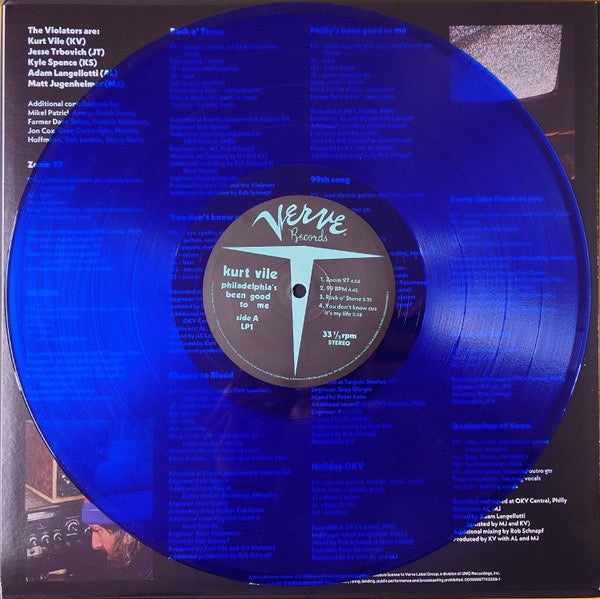 Image of Back Cover of 2xLP - NEW/NEW - KURT VILE, Philadelphia s Been Good To Me (Decca; 5774325, Europe 2026, Gatefold, Blue Vinyl), , - 2616312C