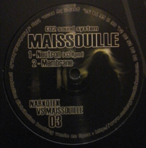 Image of Back Cover of 12" - VG/VG - GUIGOO / MAISSOUILLE, Narkotek Vs Maissouille 03 (Narkotek ; NKTVSMS03, France 2007, Die Cut Sleeve), , - 1526330E
