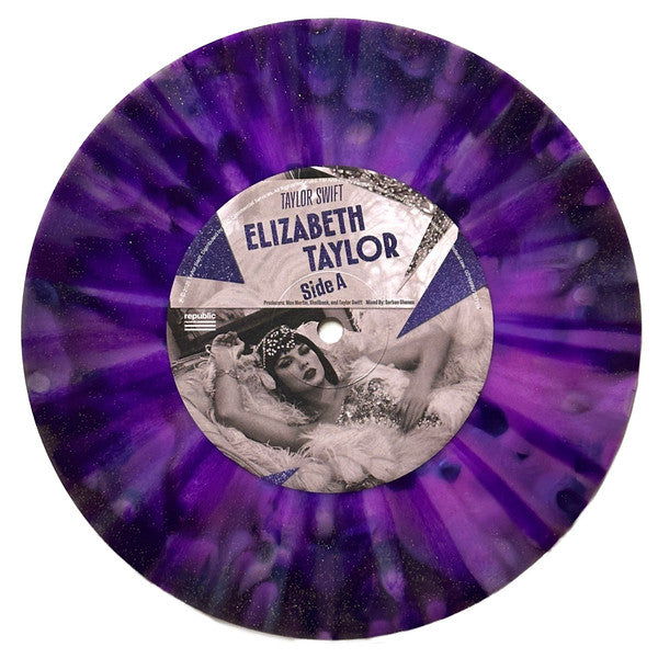 Image of Label Cover of 7" - NEW/NEW - TAYLOR SWIFT, Elizabeth Taylor / Elizabeth Taylor (So Glamorous Cabaret Version) (Republic Records; 00199957257114, Worldwide 2026, Picture Sleeve, Purple glitter vinyl ), , - 1636064E