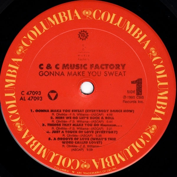 Image of Label Cover of LP - VG/VG - C & C MUSIC FACTORY, Gonna Make You Sweat (Columbia; C 47093, US 1990), , - 1616373C