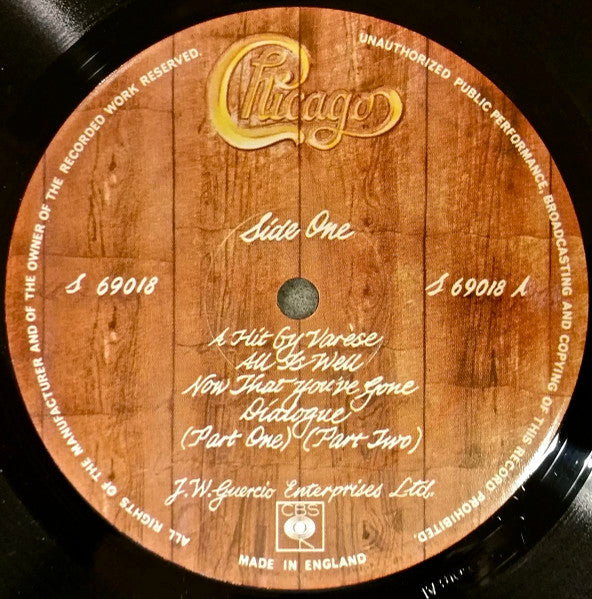 Image of Label Cover of LP - VG/VG - CHICAGO, Chicago V (CBS; S 69018, UK 1972, Hype Stickered Gatefold Sleeve, Inner, 2 Posters), , - 3416333C