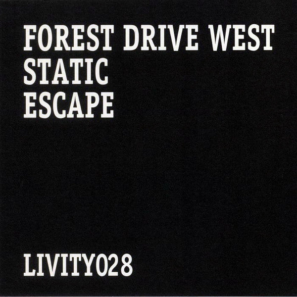 Image of Back Cover of 12" - VG+/VG+ - FOREST DRIVE WEST, Static / Escape (Livity Sound; LIVITY028, UK 2017, Picture Sleeve, Black Inner), , - 1726059E