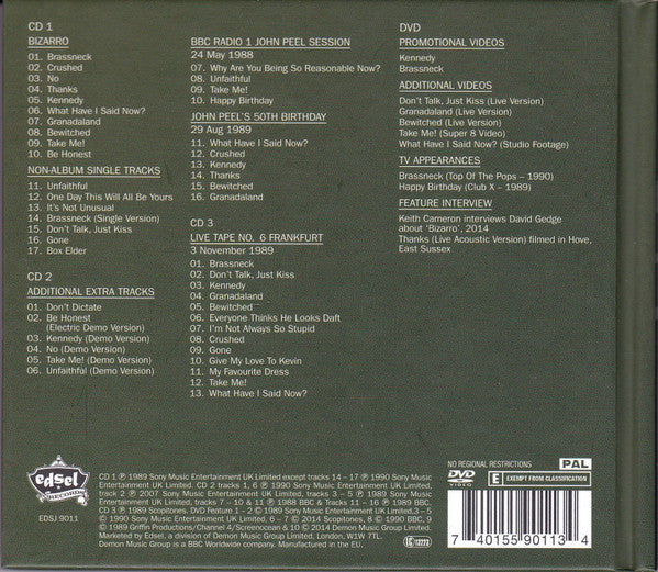 Image of Back Cover of 4xCD - VG+/VG - THE WEDDING PRESENT, Bizarro (Edsel Records; EDSJ 9011, Europe 2014, Book Sleeve), , - 1636291E