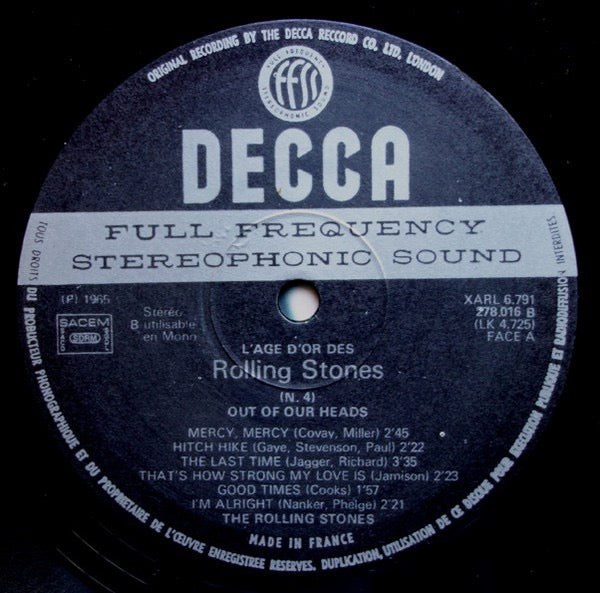 Image of Label Cover of LP - VG/VG+ - ROLLING STONES, L' ge D'or Des Rolling Stones - Vol 4 - Satisfaction (Decca Unboxed Black Labels ; 278 016, France 1973 Reissue, Laminated Gatefold Sleeve With Stapled In Booklet, Price Code B), , - 1716350C
