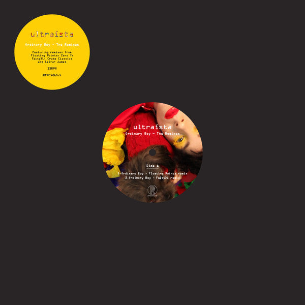 Image of Front Cover of 12" EP - VG+/VG+ - ULTRAISTA, Ordinary Boy - The Remixes (Partisan Records; PTKF1265-1, US 2020, Stickered Plain Die Cut Sleeve, Remixes by Zero 7, Floating Points FaltyDL...), , - 1746205S