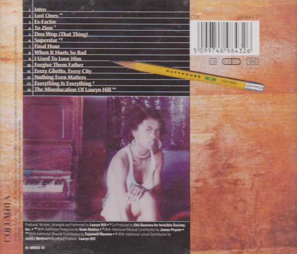 Image of Back Cover of CD - NEW/NEW - LAURYN HILL, The Miseducation Of Lauryn Hill (Columbia; 4898432, Europe Reissue, Jewel Case), , - 3316278C