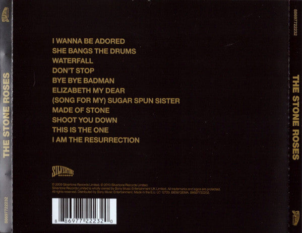 Image of Back Cover of CD - NEW/NEW - THE STONE ROSES, The Stone Roses (Silvertone Records; 88697722232, Europe 2010 Reissue), , - 3336118E