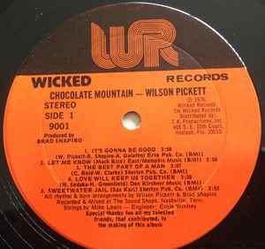 Image of Label Cover of LP - VG/VG+ - WILSON PICKETT, Chocolate Mountain (Wicked Records; Alb 9001, US 1976, Gatefold), Light wear to sleeve with ringwear., - 1726123E