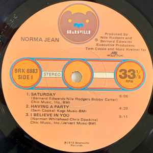 Image of Label Cover of LP - VG/VG - NORMA JEAN, Norma Jean (Bearsville; BRK 6983, US 1978), Light marks. Wear to sleeve with some creasing & evidence of previous price sticker. Cut out sleeve., - 1726127E