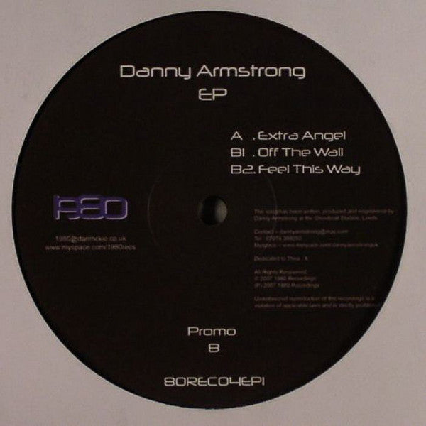Image of Back Cover of 12" - /VG - DANNY ARMSTRONG, EP (1980 Recordings; 80REC04EP1, UK 2007, Plain Sleeve), , - 1726139E