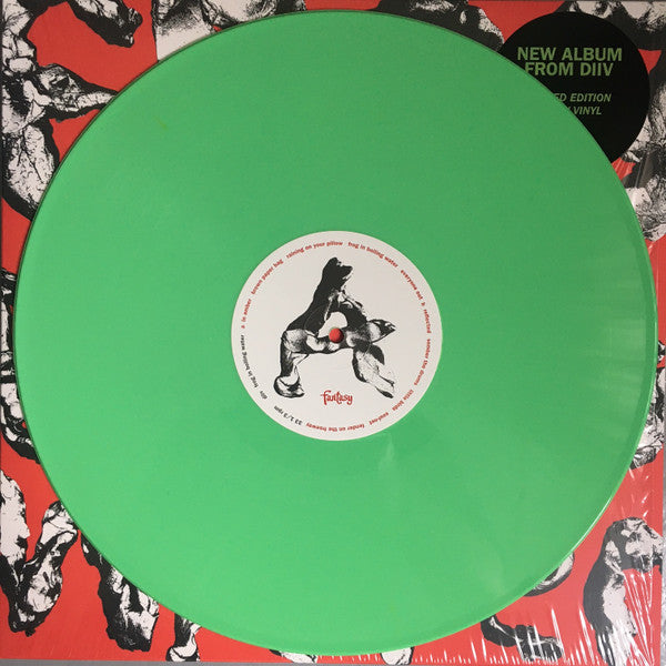 Image of Label Cover of LP - VG+/EX - DIIV, Frog In Boiling Water (Fantasy; 00888072595989, Europe 2024, Booklet, Green Vinyl, Limited Edition), Still In Opened Shrinkwrap With Hype Sticker, - 1746286S