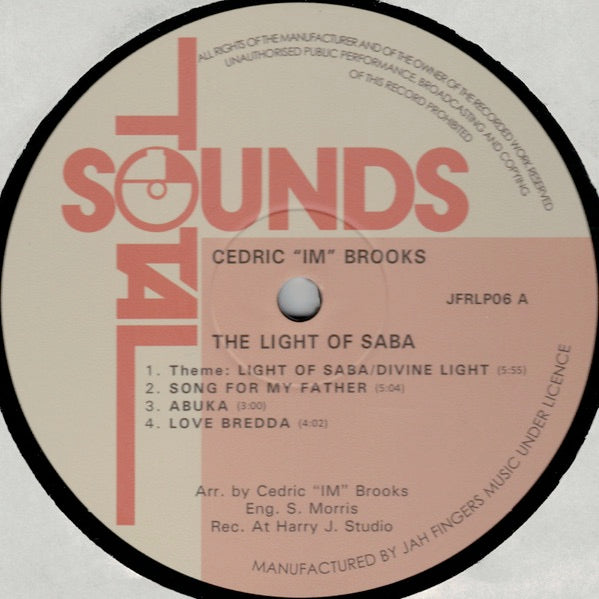 Image of Label Cover of LP - NEW/NEW - THE LIGHT OF SABA, The Light Of Saba (Total Sounds; JFRLP06, UK 2026 Reissue), , - 1716710C