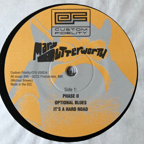 Image of Label Cover of LP - VG+/EX - MARY BUTTERWORTH, Mary Butterworth (Custom Fidelity; CFS-2092, Netherlands 1999 Reissue, Textured Sleeve), , - 3646469S