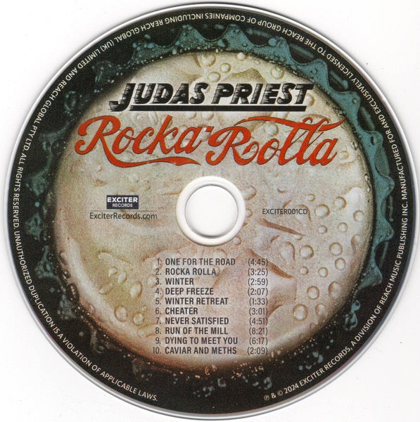 Image of Label Cover of CD - EX/VG+ - JUDAS PRIEST, Rocka Rolla (Exciter Records; EXCITER001CD, Europe 2025 Reissue, Digipak, Insert), Still In Opened Shrinkwrap With Hype Sticker, - 1716706C
