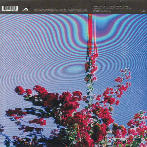 Image of Back Cover of LP - EX/EX - FRIENDLY FIRES, Inflorescent (Polydor; 7754158, UK & Europe 2019, Limited Edition, Violet), , - 1846062S