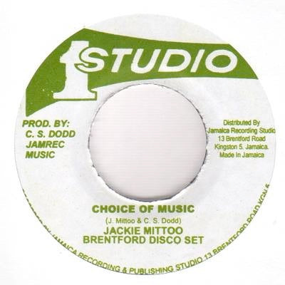 Image of Front Cover of 7" - /VG+ - JACKIE MITTOO & BRENTFORD DISCO SET, Choice Of Music (Studio One; , Jamaica 2000s Reissue), Shop stock, press imperfections, light noise., - 1816174C