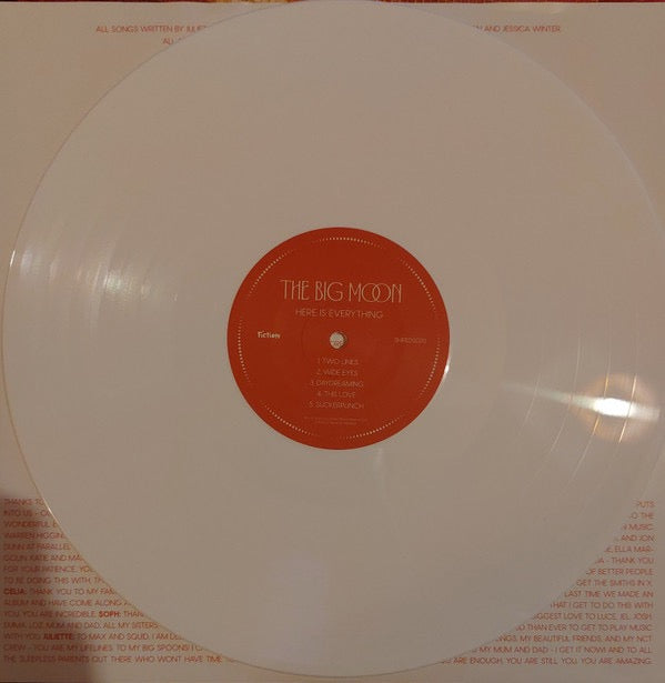 Image of Label Cover of LP - NEW/NEW - THE BIG MOON, Here Is Everything (Fiction Records; SHREDS020, UK 2022, Limited Edition, White Vinyl), , - 1736228E