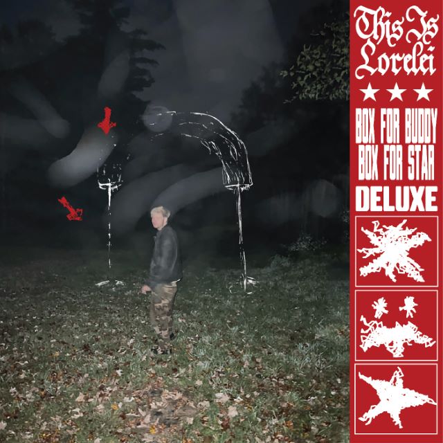 Image of Front Cover of LP - NEW/NEW - THIS IS LORELEI, Box For Buddy. Box For Star (Super Deluxe) (Double Double Whammy; LPDDW114X, Europe 2026, Cherry Red Vinyl), , "In 2024 the prolific New York artist Nate Amos released his label debut """"Box for Buddy, Box for Star"""" under his solo moniker This Is Lorelei. The record was critically acclaimed and received year end accolades from Rolling Stone, Billboard, GQ, Pitchfork, Stereogum, The FADER, Paste, but the album and Amos’ star has continued on an unre