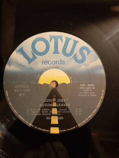 Image of Label Cover of LP - VG/VG - BILL EVANS, Autumn Leaves (Lotus; ORL 8294, Italy 1979), Strong VG, Writing on Rear Sleeve, - 1826195E
