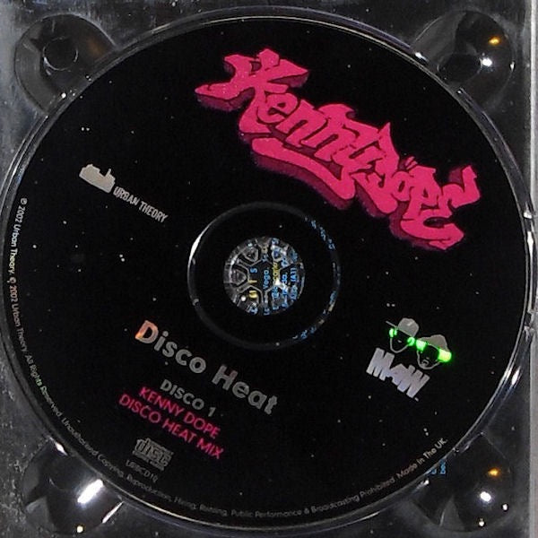 Image of Label Cover of 3xCD - M/M - KENNY DOPE, Disco Heat (Urban Theory; URBCD10, UK 2002, Card Slipcase with Tri-fold Digipak inside), SEALED, - 1816518C