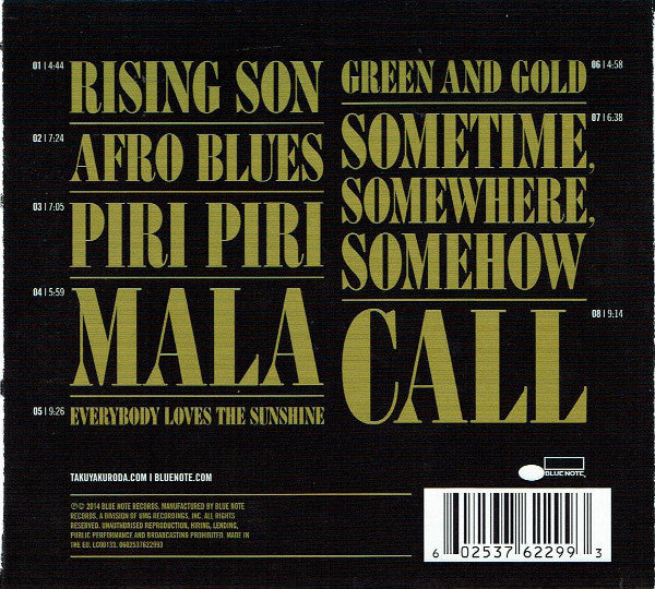 Image of Back Cover of CD - VG+/VG+ - TAKUYA KURODA, Rising Son (Blue Note; 0602537622993, Europe 2014, Jewel Case), , - 2416007C