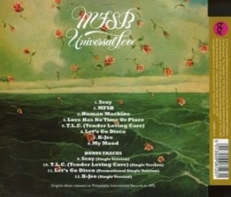 Image of Back Cover of CD - M/M - MFSB, Universal Love (Big Break Records; CDBBRX 0312, UK & Europe 2015 Reissue, Super Jewel case), SEALED, - 1916040C