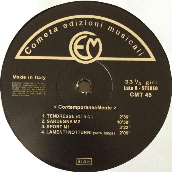 Image of Label Cover of LP - EX/VG - ENNIO MORRICONE, ContemporaneaMente (Cometa Edizioni Musicali ; CMT 45, Italy 2016, Limited Edition), Hairline Across Side B, Doesn't Affect Play, - 2846163S