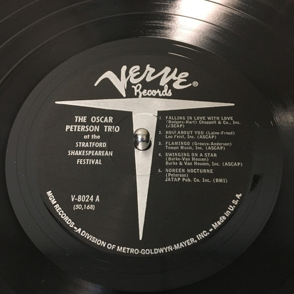 Image of Label Cover of LP - VG/VG - THE OSCAR PETERSON TRIO, At The Stratford Shakespearean Festival (Verve Records; MGV-8024, US ), , - 1926105E