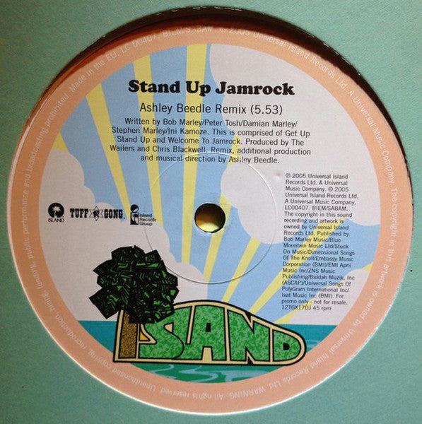 Image of Label Cover of 12 - EX/EX - BOB MARLEY & THE WAILERS, Stand Up Jamrock (Ashley Beedle Remix) (Island Records; 12TGX17DJ, UK 2005), , - 1946134S