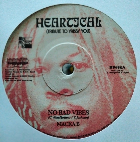 Image of Front Cover of 7" - /VG+ - MACKA B / PATRICK ANDY, No Bad Vibes / Words Of The Wise (Heartical; HS085, France 2023, Solid Centre), , - 1926227E
