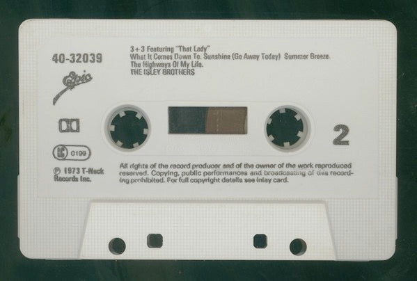 Image of Label Cover of Cassette - VG+/VG+ - THE ISLEY BROTHERS, 3 + 3 (Epic; 40-32039, UK , J - Card, Nice price version), , - 1936110E