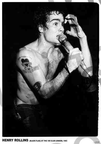 Image of Front Cover of Accessories - NEW/NEW - BLACK FLAG HENRY ROLLINS '81, Poster (84.1cm x 59.4cm; ART007, UK ), , SD: - 1956132S