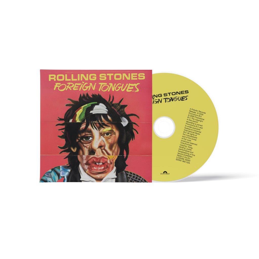 Image of Front Cover of CD - NEW/NEW - ROLLING STONES, Foreign Tongues (Polydor; 8821328, Europe 2026, 16-page lyric booklet. ), , Foreign Tongues, the incredibly vibrant 14-track new album from the Rolling Stones, follows less than three years after the band’s universally acclaimed, Grammy Award-winning Hackney Diamonds, which topped charts worldwide and achieved multi-platinum success. Preceded by the upbeat and infectious lead single ‘In The Stars’, Foreign Tongues was brought to life in under a month at