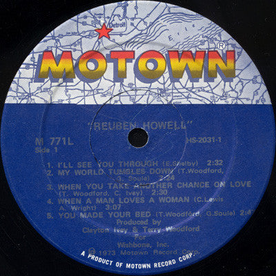 Image of Label Cover of LP - G+/VG - REUBEN HOWELL, Reuben Howell (Motown; M771L, US 1973, Picture Sleeve), , - 1926377E