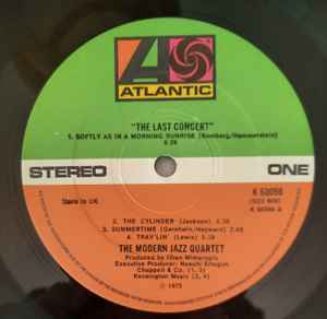 Image of Label Cover of 2xLP - VG/VG - THE MODERN JAZZ QUARTET, The Last Concert (Atlantic; K 60098, UK 1975, Gatefold), Previous customer has written "1975" under the title on the sleeve. Light hairlines., - 2026048E