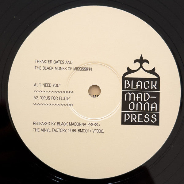 Image of Label Cover of 12" EP - VG+/VG+ - THEASTER GATES AND THE BLACK MONKS OF MISSISSIPPI, Black Madonna (The Vinyl factory; VF300, UK 2018), , - 2026066E